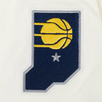 NBA INDIANA PACERS MODERN ORIGINALS MEN'S RINGER TEE (EGGSHELL/ MIDNIGHT NAVY)