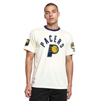 NBA INDIANA PACERS MODERN ORIGINALS MEN'S RINGER TEE (EGGSHELL/ MIDNIGHT NAVY)