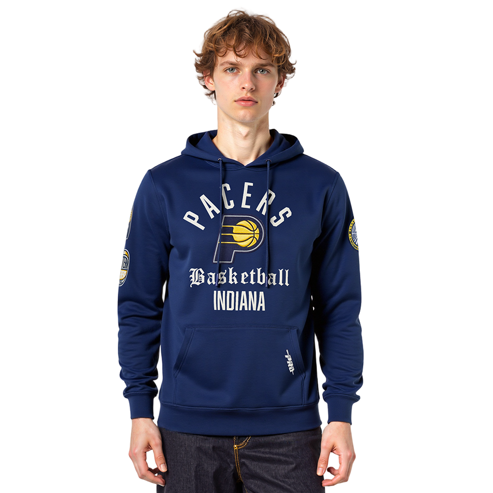 NBA INDIANA PACERS MODERN ORIGINALS CHANDAIL À CAPUCHON EN MOLLETON POUR HOMME (MARINE MINUIT)
