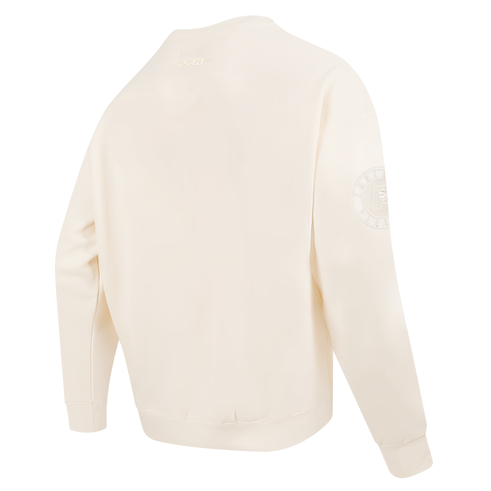 NBA INDIANA PACERS NEUTRAL MEN'S  DROP SHOULDER FLC CREWNECK (EGGSHELL)
