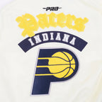 NBA INDIANA PACERS BEST OF MEN'S RIB SATIN JACKET (EGGSHELL/ MIDNIGHT NAVY)