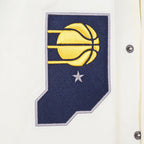 NBA INDIANA PACERS BEST OF MEN'S RIB SATIN JACKET (EGGSHELL/ MIDNIGHT NAVY)