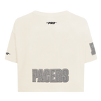 NBA INDIANA PACERS REVERSE FRENCH TERRY T-SHIRT EN JERSEY SIMPLE À COUPE CARRÉE POUR FEMME (COQUILLE D'ŒUF)