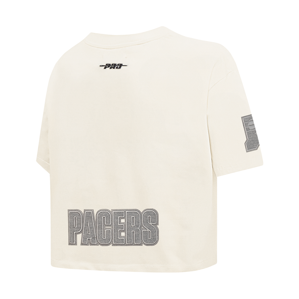 NBA INDIANA PACERS REVERSE FRENCH TERRY T-SHIRT EN JERSEY SIMPLE À COUPE CARRÉE POUR FEMME (COQUILLE D'ŒUF)