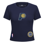 NBA INDIANA PACERS GAME DAY CLASSICS T-SHIRT BABY DOLL EN JERSEY SIMPLE POUR FEMME (MARINE MINUIT)