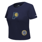 NBA INDIANA PACERS GAME DAY CLASSICS T-SHIRT BABY DOLL EN JERSEY SIMPLE POUR FEMME (MARINE MINUIT)
