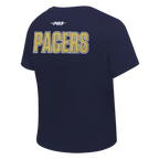 NBA INDIANA PACERS GAME DAY CLASSICS T-SHIRT BABY DOLL EN JERSEY SIMPLE POUR FEMME (MARINE MINUIT)