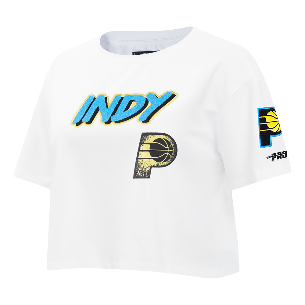 NBA INDIANA PACERS CITY EDITION 24-25 WOMEN'S SJ BOXY TEE (WHITE)