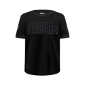 NBA INDIANA PACERS TRIPLE BLACK T-SHIRT CÔTELÉ RAYÉ À MANCHES COURTES POUR GARÇON JUNIOR (NOIR DE JAIS)