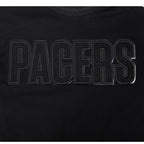 NBA INDIANA PACERS TRIPLE BLACK T-SHIRT CÔTELÉ RAYÉ À MANCHES COURTES POUR GARÇON JUNIOR (NOIR DE JAIS)