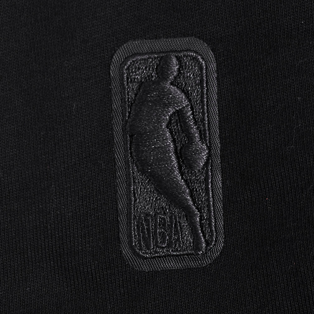 NBA INDIANA PACERS TRIPLE BLACK T-SHIRT CÔTELÉ RAYÉ À MANCHES COURTES POUR GARÇON JUNIOR (NOIR DE JAIS)