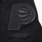 NBA INDIANA PACERS TRIPLE BLACK T-SHIRT CÔTELÉ RAYÉ À MANCHES COURTES POUR GARÇON JUNIOR (NOIR DE JAIS)
