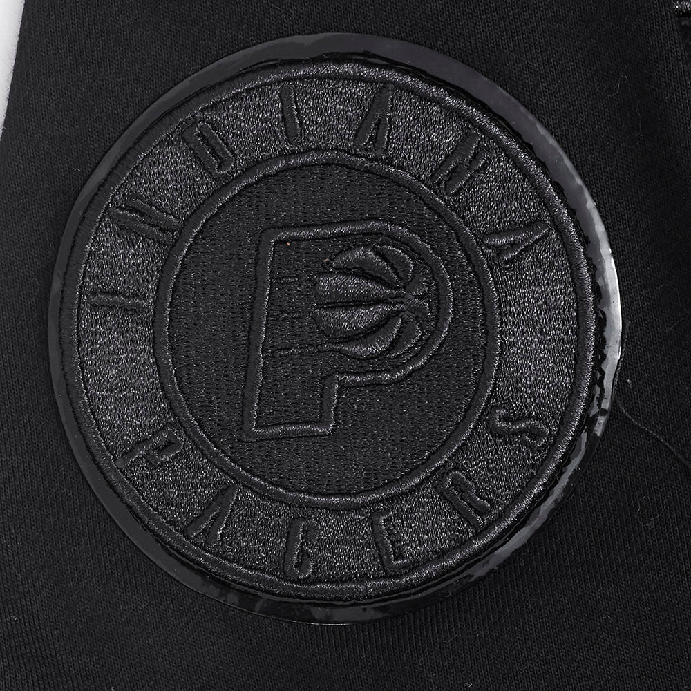 NBA INDIANA PACERS TRIPLE BLACK T-SHIRT CÔTELÉ RAYÉ À MANCHES COURTES POUR GARÇON JUNIOR (NOIR DE JAIS)