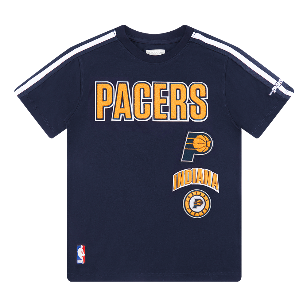 NBA INDIANA PACERS RETRO CLASSIC BIG BOY'S SHORT SLEEVE TAPING TEE (MIDNIGHT NAVY)