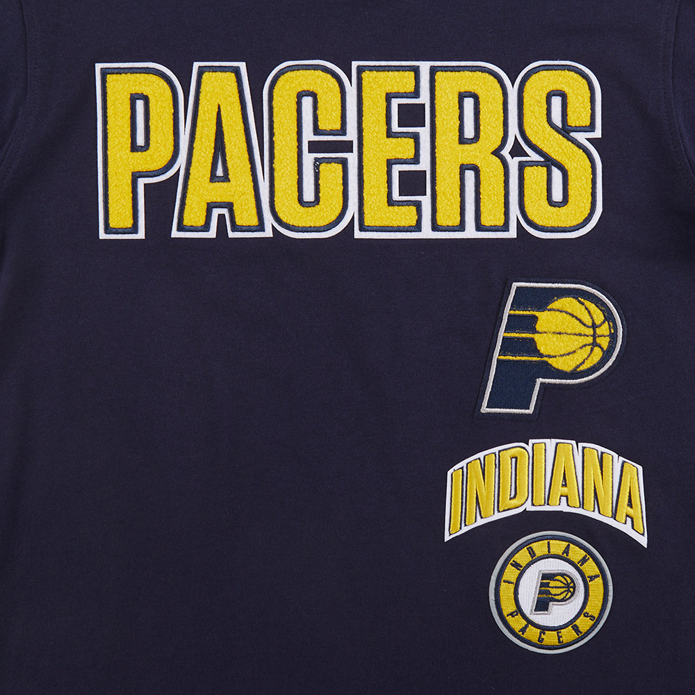 NBA INDIANA PACERS RETRO CLASSIC BIG BOY'S SHORT SLEEVE TAPING TEE (MIDNIGHT NAVY)