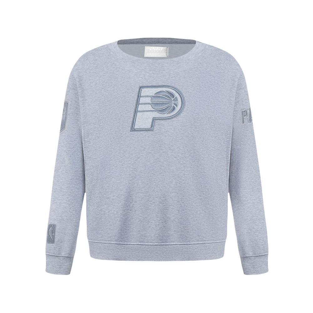 NBA INDIANA PACERS NEUTRAL CHANDAIL À COL ROND EN MOLLETON POUR GARÇON JUNIOR (GRIS CHINÉ FONCÉ)