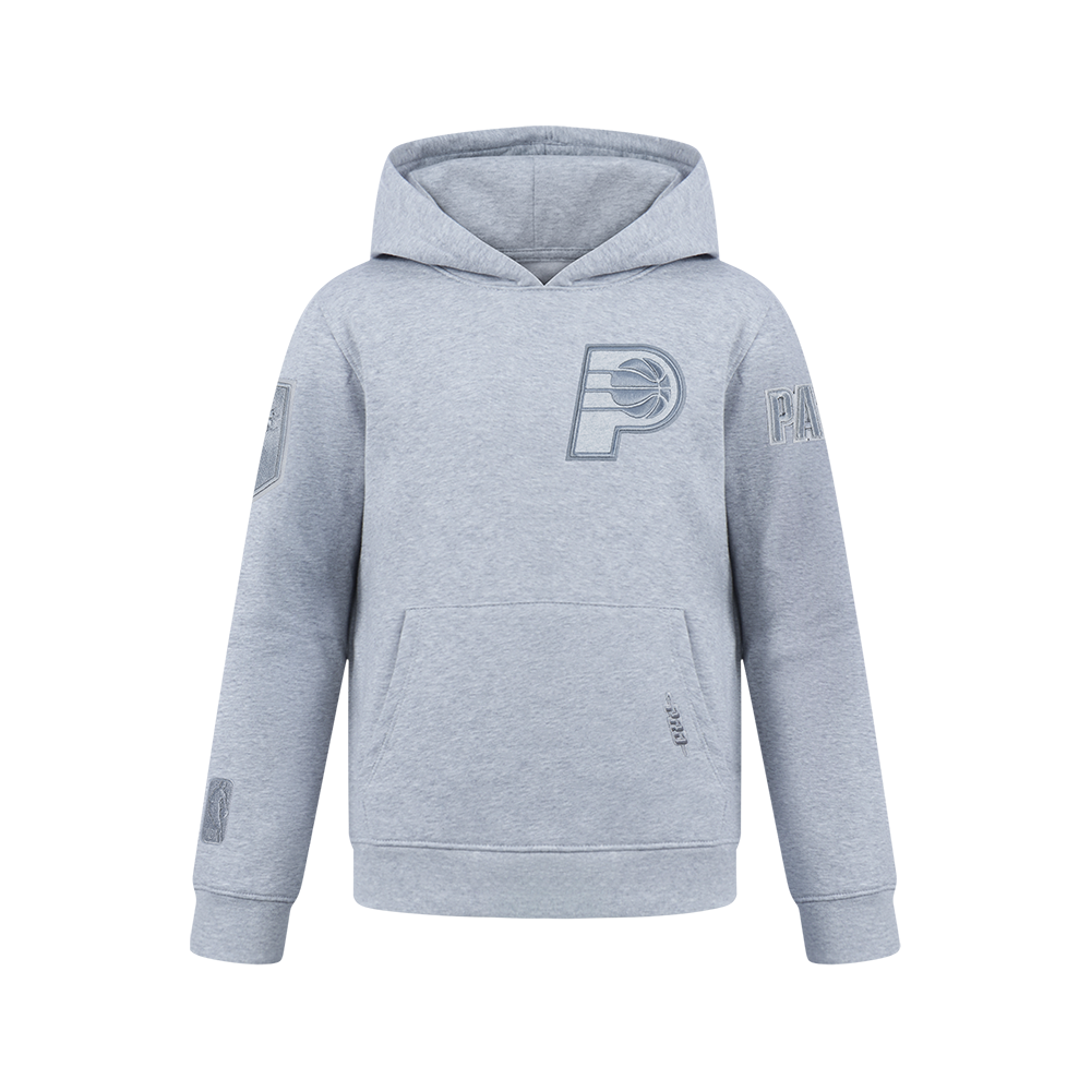 NBA INDIANA PACERS NEUTRAL BIG BOY'S FLC PO HOODIE (DARK HEATHER GRAY)