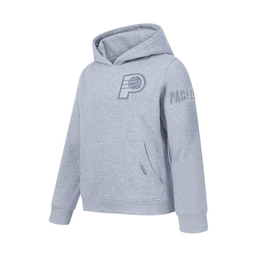 NBA INDIANA PACERS NEUTRAL BIG BOY'S FLC PO HOODIE (DARK HEATHER GRAY)