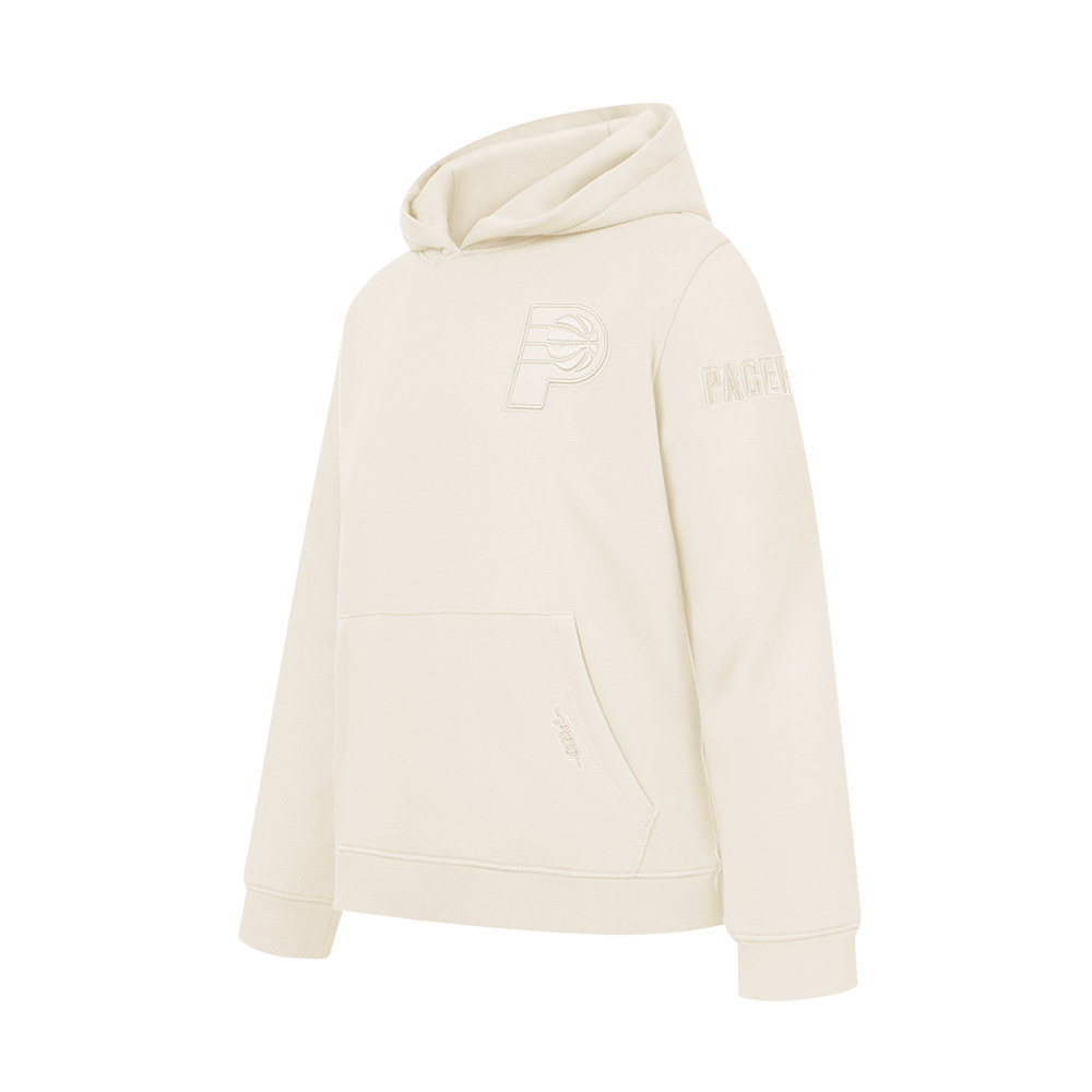 NBA INDIANA PACERS NEUTRAL BIG BOY'S FLC PO HOODIE (EGGSHELL)