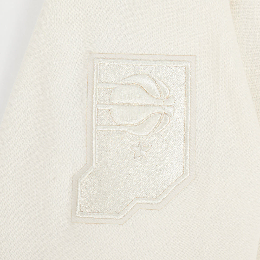 NBA INDIANA PACERS NEUTRAL BIG BOY'S FLC PO HOODIE (EGGSHELL)