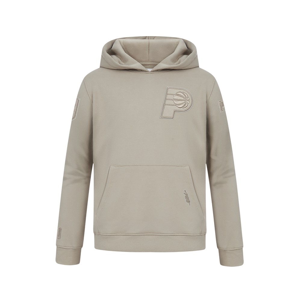 NBA INDIANA PACERS NEUTRAL BIG BOY'S FLC PO HOODIE (TAUPE)