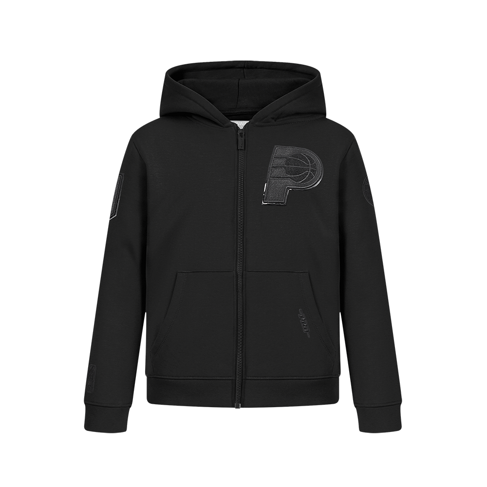 NBA INDIANA PACERS CLASSIC 3BK BIG BOY'S FULL ZIP HOODIE (BLACK)