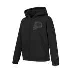 NBA INDIANA PACERS CLASSIC 3BK BIG BOY'S FULL ZIP HOODIE (BLACK)