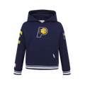 NBA INDIANA PACERS RETRO CLASSIC BIG BOY'S RIB FLEECE PULLOVER HOODIE (MIDNIGHT NAVY)