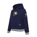 NBA INDIANA PACERS RETRO CLASSIC BIG BOY'S RIB FLEECE PULLOVER HOODIE (MIDNIGHT NAVY)