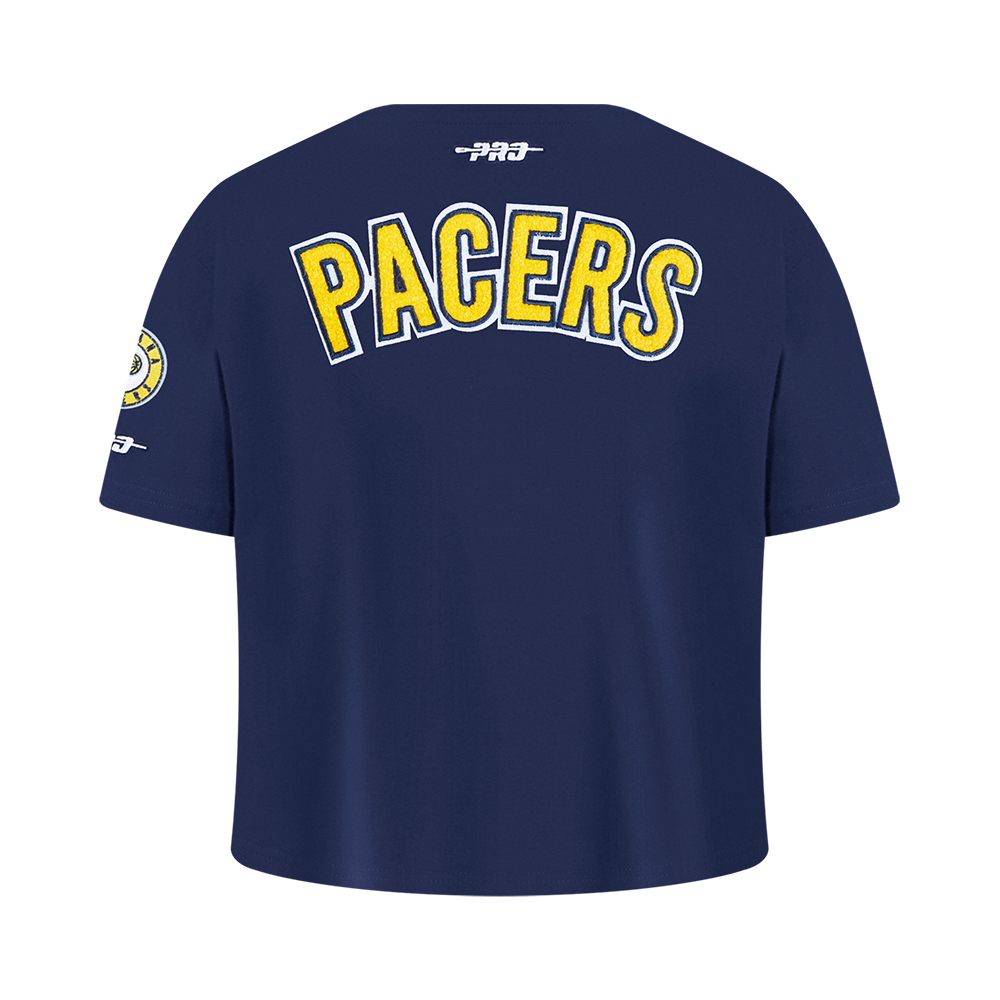NBA INDIANA PACERS CLASSIC BIG GIRL'S SHORT SLEEVE BOXY TEE (MIDNIGHT NAVY)