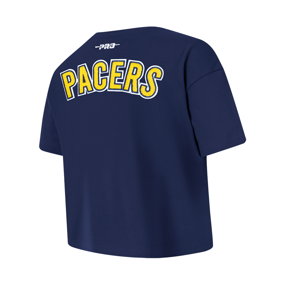 NBA INDIANA PACERS CLASSIC BIG GIRL'S SHORT SLEEVE BOXY TEE (MIDNIGHT NAVY)