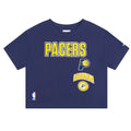 NBA INDIANA PACERS RETRO CLASSIC BIG GIRL'S SHORT SLEEVE BOXY TEE (MIDNIGHT NAVY)