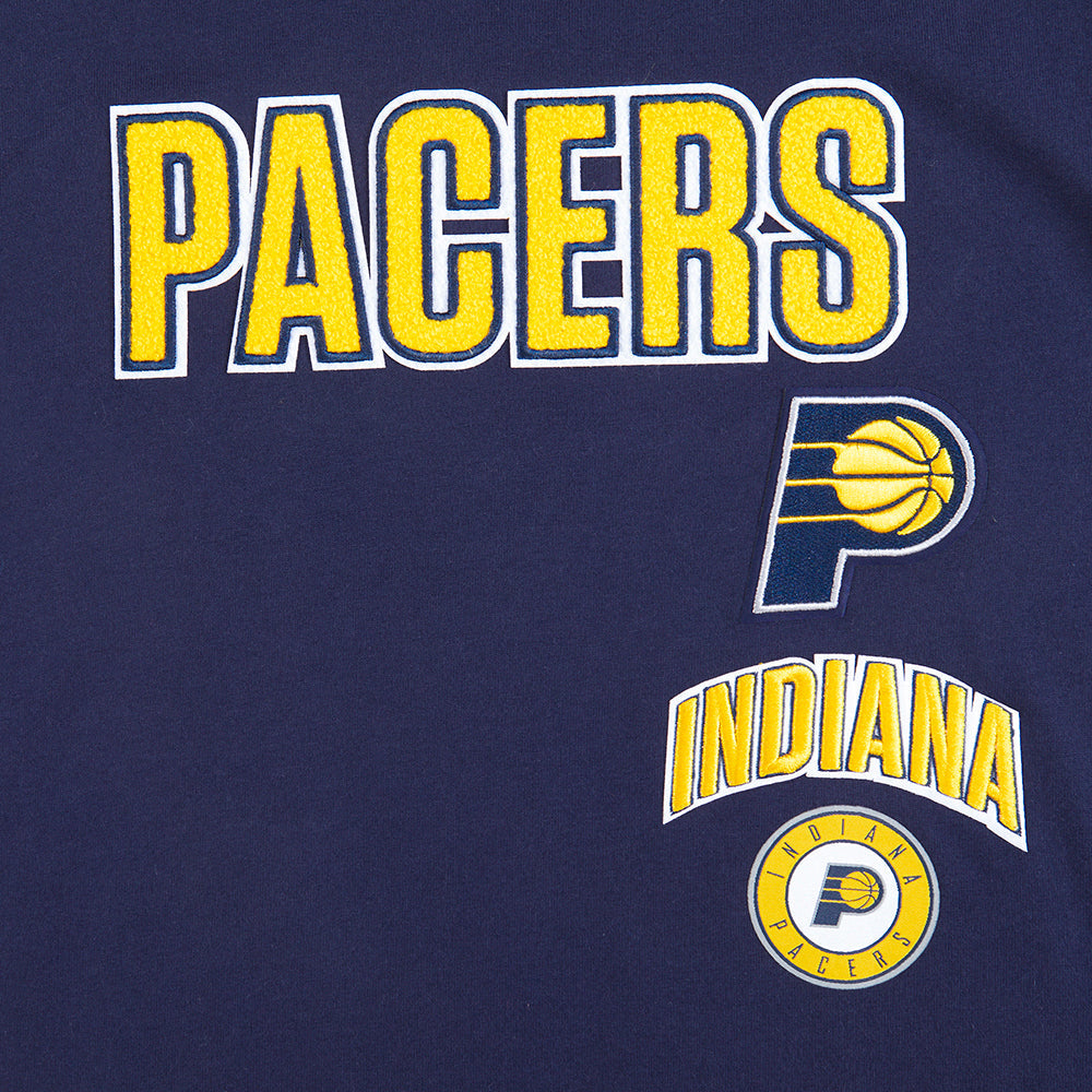 NBA INDIANA PACERS RETRO CLASSIC BIG GIRL'S SHORT SLEEVE BOXY TEE (MIDNIGHT NAVY)