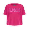 NBA INDIANA PACERS T-SHIRT TRIPLE ROSE À MANCHES COURTES ET À COUPE CARRÉE POUR FILLE JUNIOR (VIOLET BETTERAVE)