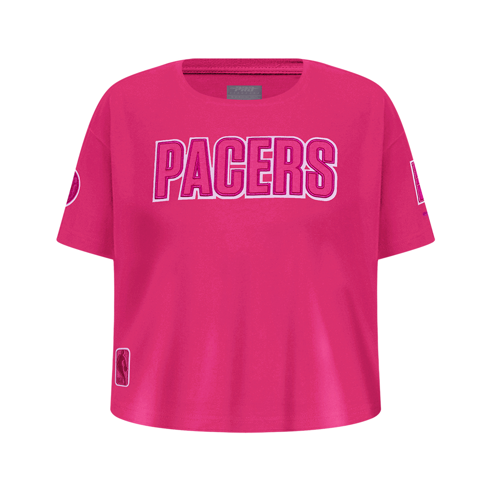 NBA INDIANA PACERS T-SHIRT TRIPLE ROSE À MANCHES COURTES ET À COUPE CARRÉE POUR FILLE JUNIOR (VIOLET BETTERAVE)
