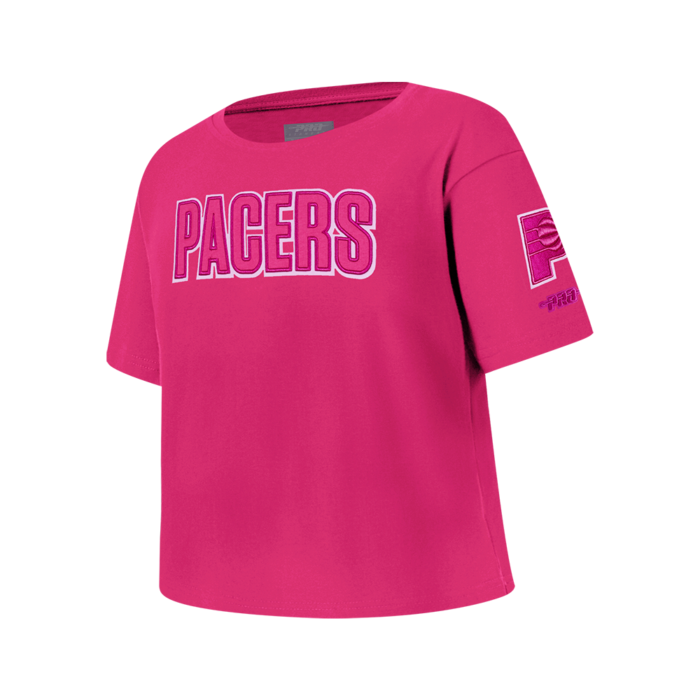 NBA INDIANA PACERS T-SHIRT TRIPLE ROSE À MANCHES COURTES ET À COUPE CARRÉE POUR FILLE JUNIOR (VIOLET BETTERAVE)
