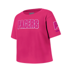 NBA INDIANA PACERS T-SHIRT TRIPLE ROSE À MANCHES COURTES ET À COUPE CARRÉE POUR FILLE JUNIOR (VIOLET BETTERAVE)