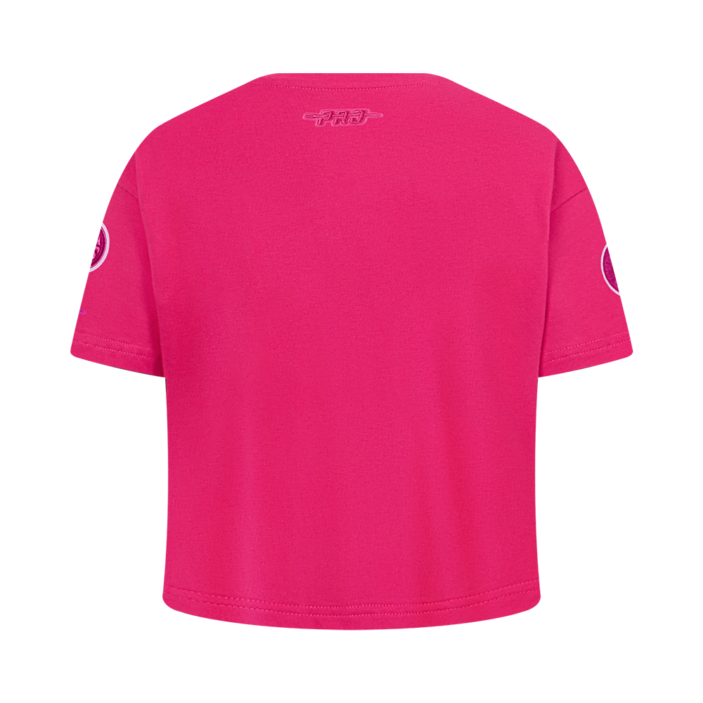 NBA INDIANA PACERS T-SHIRT TRIPLE ROSE À MANCHES COURTES ET À COUPE CARRÉE POUR FILLE JUNIOR (VIOLET BETTERAVE)