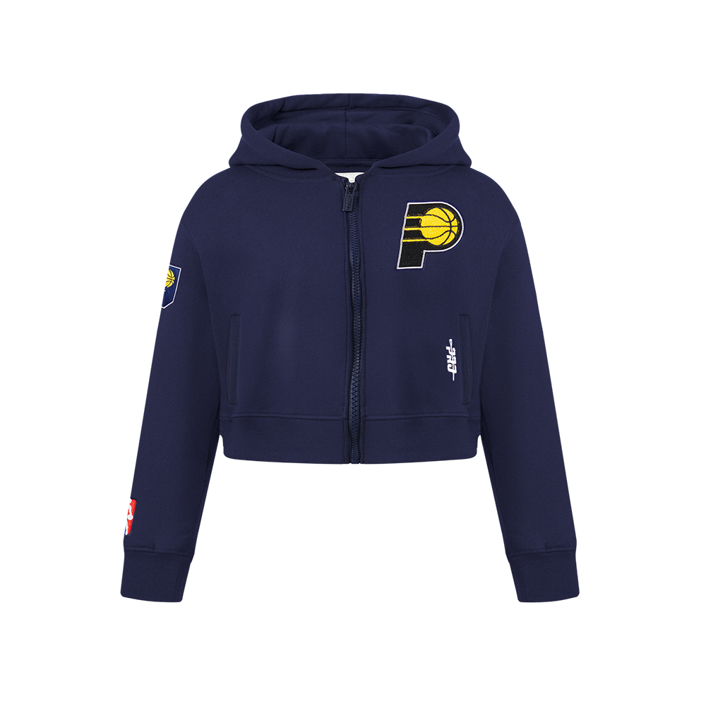 NBA INDIANA PACERS CLASSIC BIG GIRL'S FLC FZ HOODIE (MIDNIGHT NAVY)
