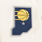NBA INDIANA PACERS RETRO CLASSIC BIG GIRL'S RIB FLC CREWNECK (EGGSHELL/ MIDNIGHT NAVY)