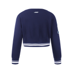 NBA INDIANA PACERS RETRO CLASSIC BIG GIRL'S RIB FLC CREWNECK (MIDNIGHT NAVY)