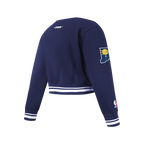 NBA INDIANA PACERS RETRO CLASSIC BIG GIRL'S RIB FLC CREWNECK (MIDNIGHT NAVY)