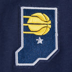 NBA INDIANA PACERS RETRO CLASSIC BIG GIRL'S RIB FLC CREWNECK (MIDNIGHT NAVY)