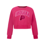 NBA INDIANA PACERS TRIPLE PINK BIG GIRL'S FLC CREWNECK (BEETROOT PURPLE)