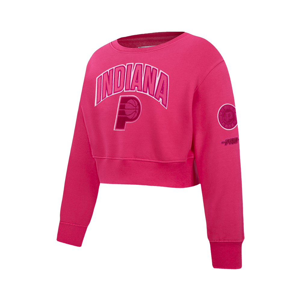 NBA INDIANA PACERS TRIPLE PINK BIG GIRL'S FLC CREWNECK (BEETROOT PURPLE)