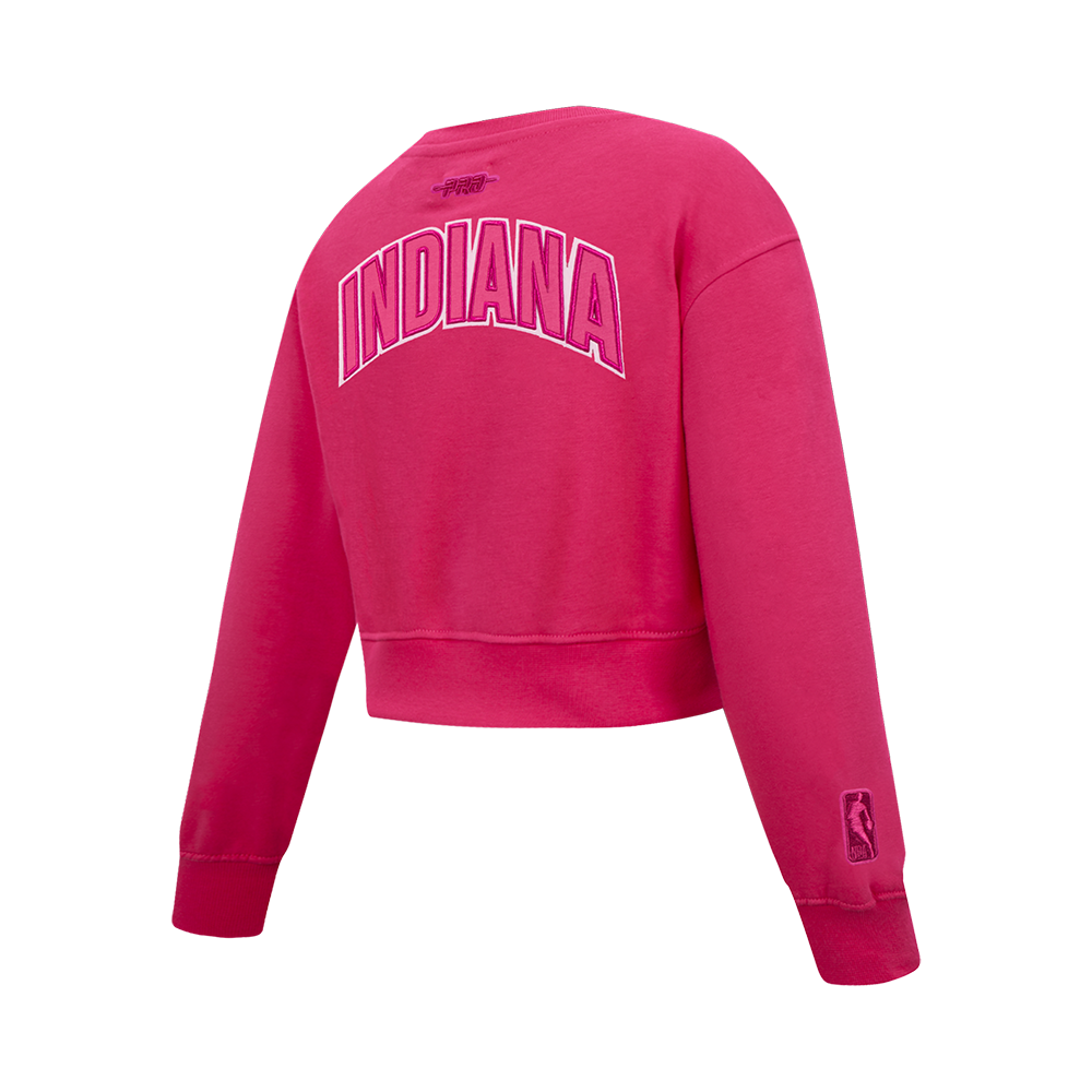 NBA INDIANA PACERS TRIPLE PINK BIG GIRL'S FLC CREWNECK (BEETROOT PURPLE)