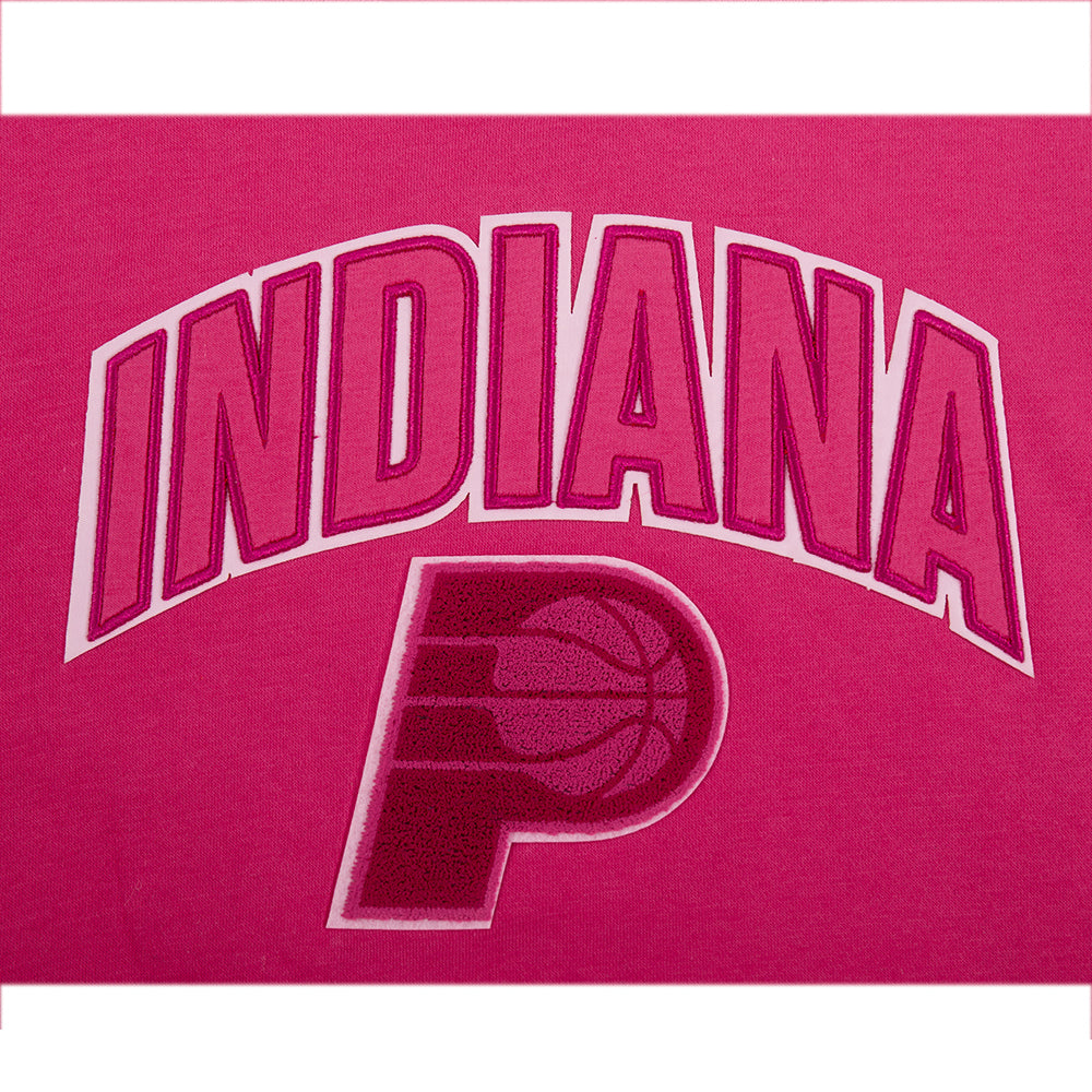 NBA INDIANA PACERS TRIPLE PINK BIG GIRL'S FLC CREWNECK (BEETROOT PURPLE)