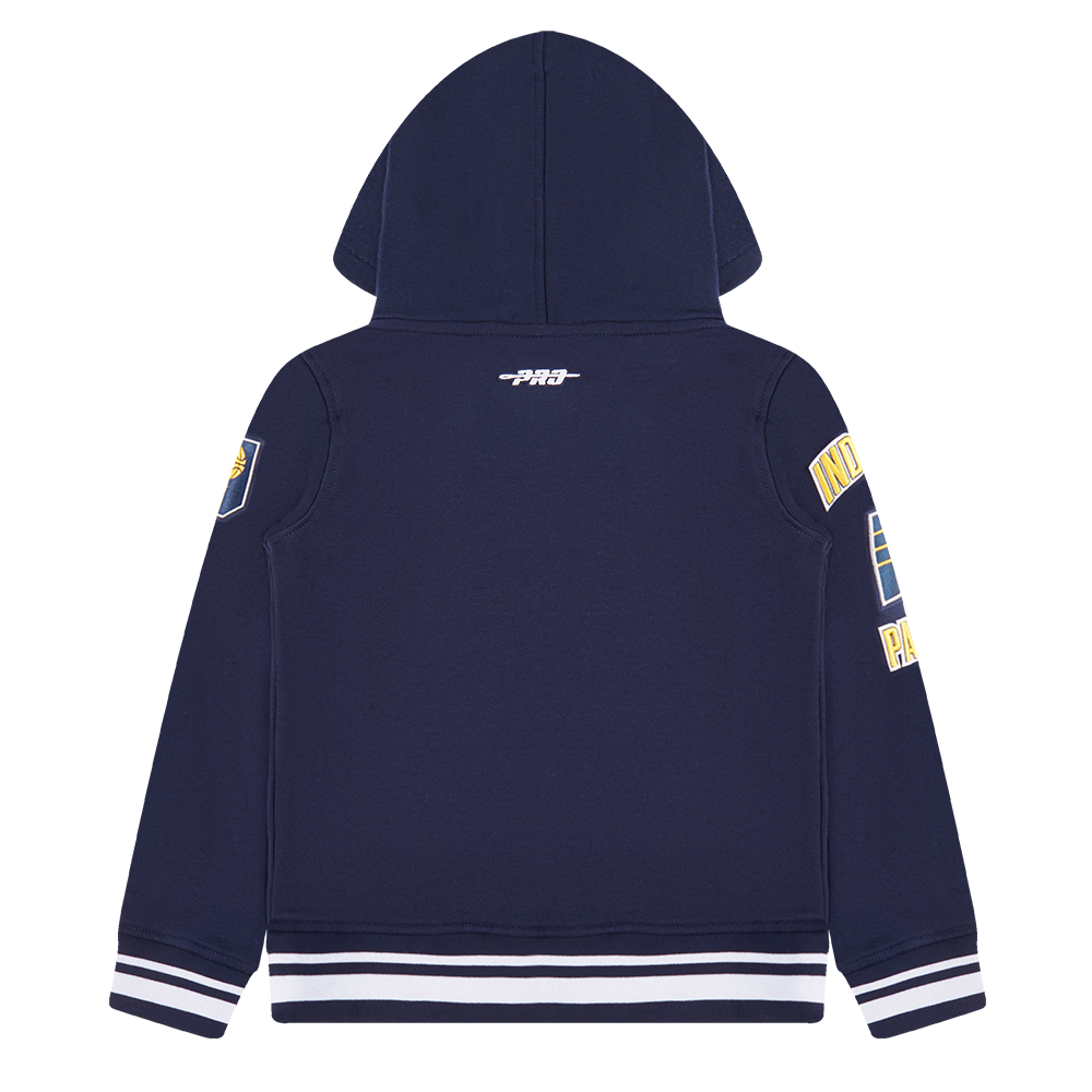 NBA INDIANA PACERS RETRO CLASSIC LITTLE BOYS RIB FLEECE PULLOVER HOODIE (MIDNIGHT NAVY)