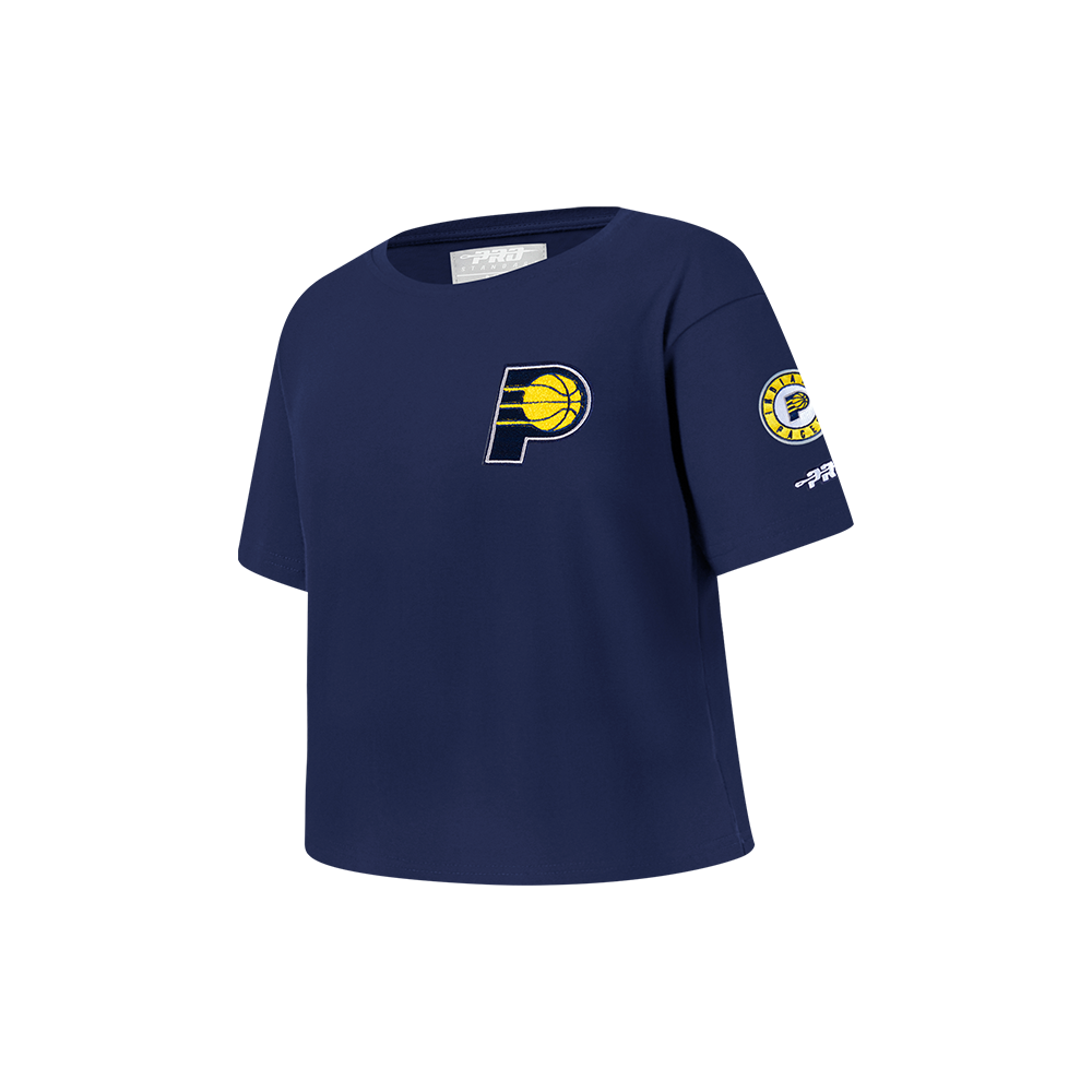 NBA INDIANA PACERS CLASSIC LITTLE GIRLS SHORT SLEEVE BOXY TEE (MIDNIGHT NAVY)