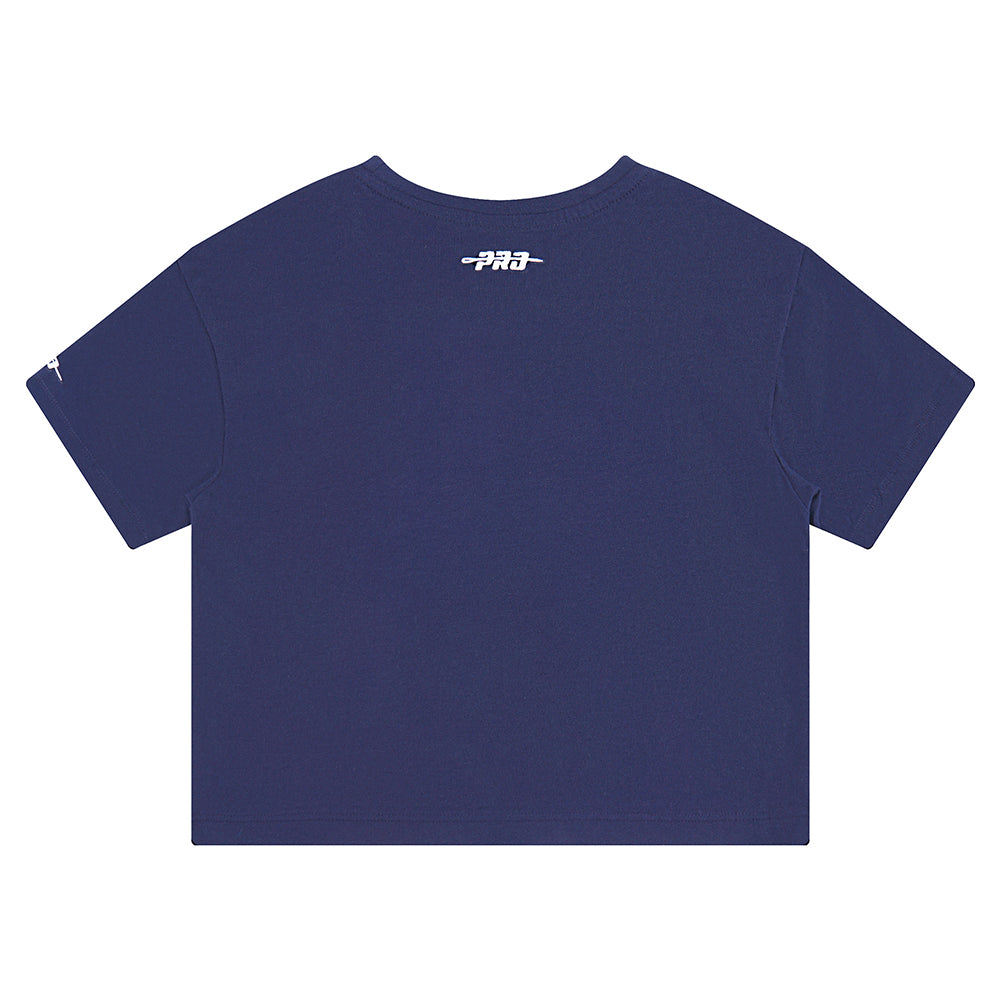 NBA INDIANA PACERS RETRO CLASSIC LITTLE GIRLS SHORT SLEEVE BOXY TEE (MIDNIGHT NAVY)